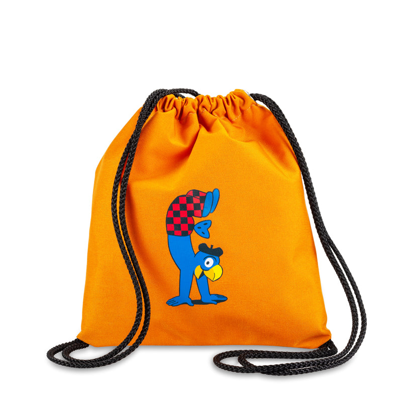 Globi Gymbag Safrangelb von KoKoTé, der Urner Taschenmanufaktur. Swiss made Taschen und Accessoires.