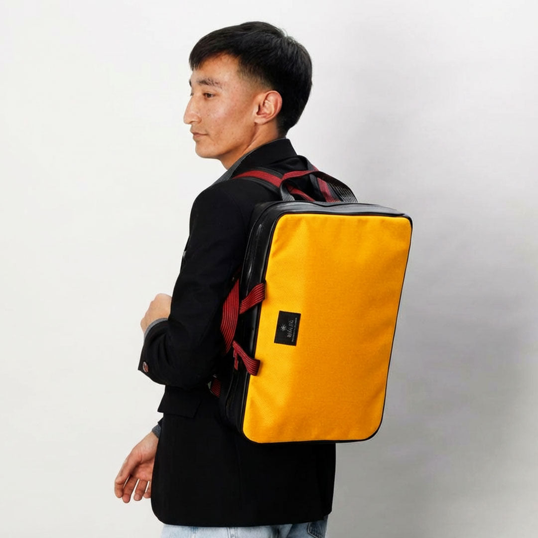Business bag / backpack “Pändler” - yellow -orange