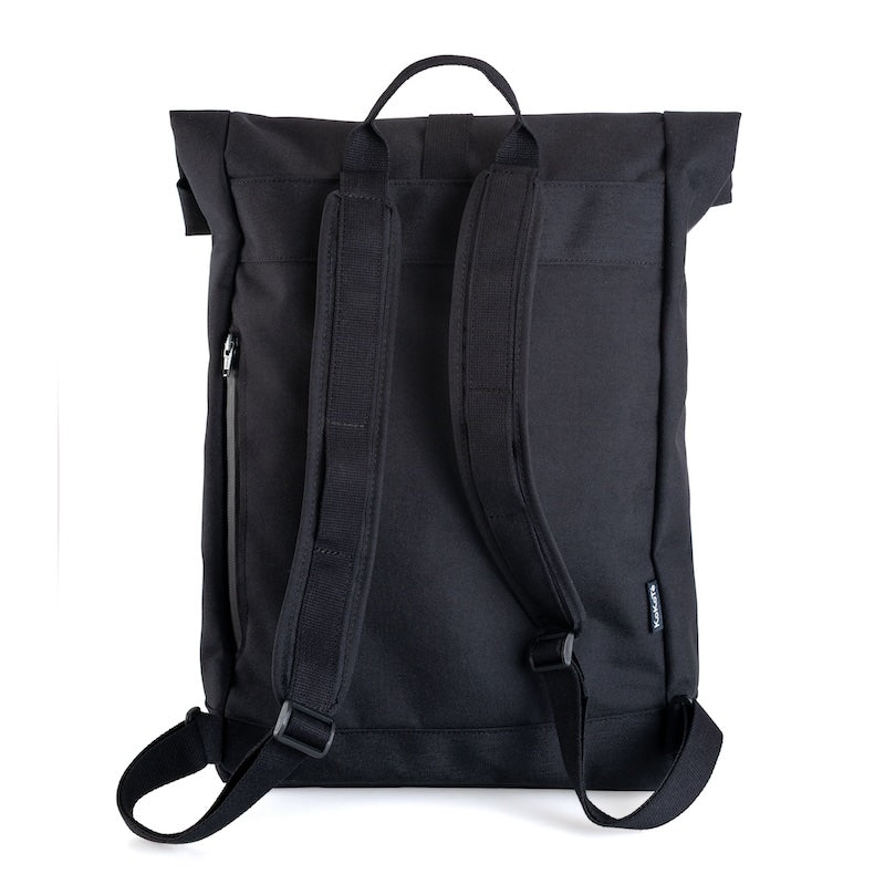 Rucksack «Rolltop» Schwarz von KoKoTé, der Urner Taschenmanufaktur. Swiss made Taschen und Accessoires.