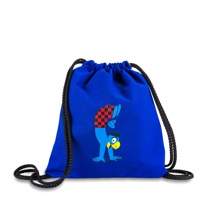 Globi Gymbag Ultramarinblau von KoKoTé, der Urner Taschenmanufaktur. Swiss made Taschen und Accessoires.