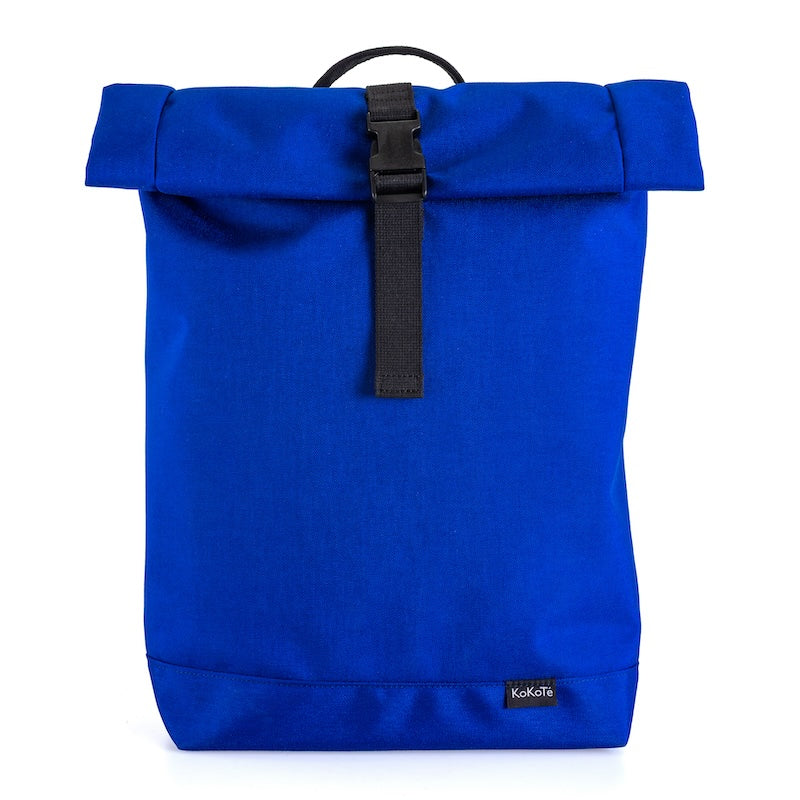 Rucksack «Rolltop» Ultramarinblau von KoKoTé, der Urner Taschenmanufaktur. Swiss made Taschen und Accessoires.