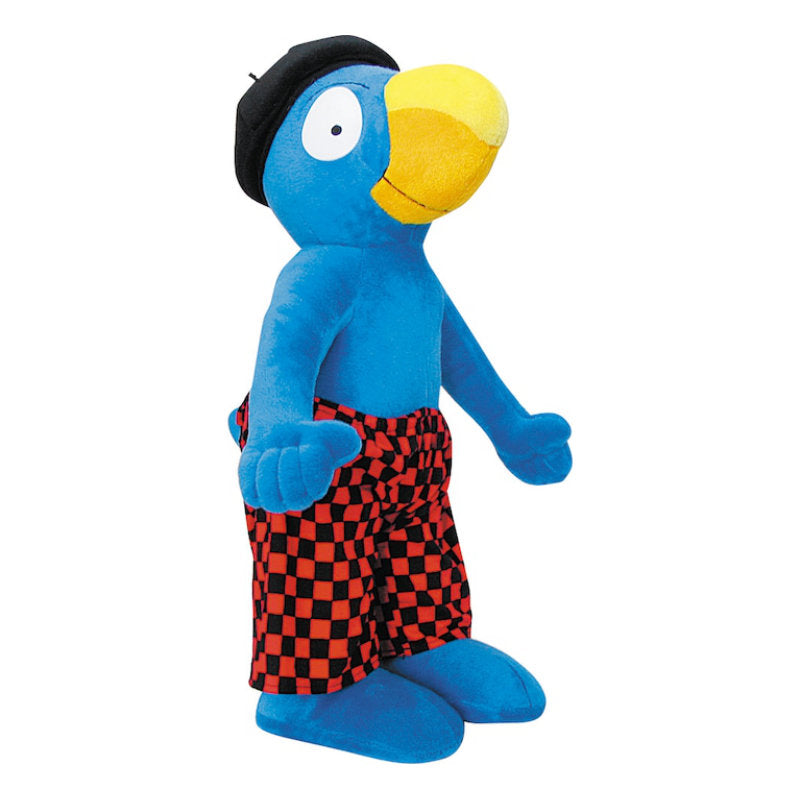 Globi Plüschfigur 47 cm von KoKoTé, der Urner Taschenmanufaktur. Swiss made Taschen und Accessoires.