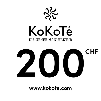 KoKoTé-Geschenkgutschein CHF 200.00 von KoKoTé, der Urner Taschenmanufaktur. Swiss made Taschen und Accessoires.
