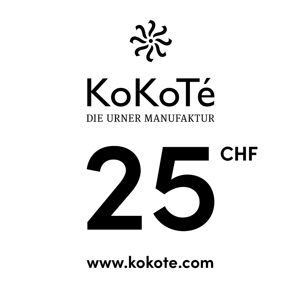 KoKoTé-Geschenkgutschein CHF 25.00 von KoKoTé, der Urner Taschenmanufaktur. Swiss made Taschen und Accessoires.