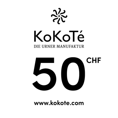 KoKoTé-Geschenkgutschein CHF 50.00 von KoKoTé, der Urner Taschenmanufaktur. Swiss made Taschen und Accessoires.