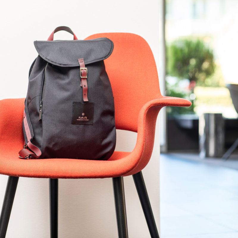 Rucksack «2Täger» Schwarz von KoKoTé, der Urner Taschenmanufaktur. Swiss made Taschen und Accessoires.