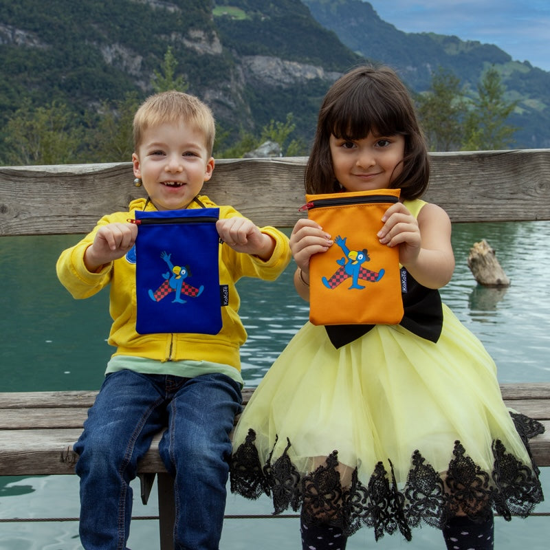Globi Kolibri von KoKoTé, der Urner Taschenmanufaktur. Swiss made Taschen und Accessoires.