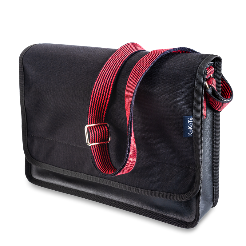 Umhängetasche «Leggero» Schwarz von KoKoTé, der Urner Taschenmanufaktur. Swiss made Taschen und Accessoires.