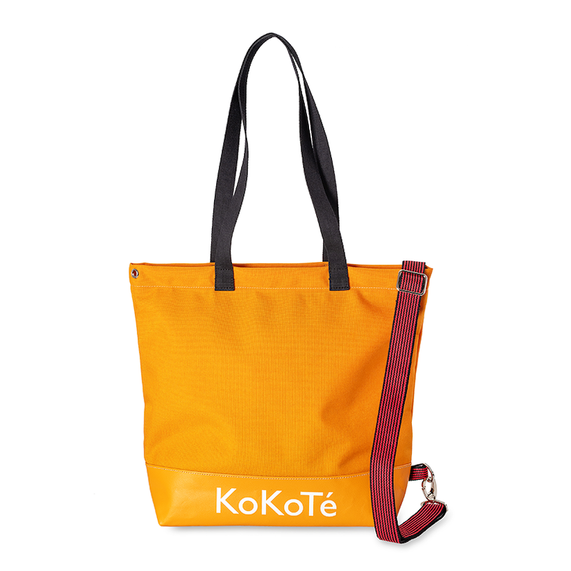 Einkaufstasche «Poschti quer» Safrangelb von KoKoTé, der Urner Taschenmanufaktur. Swiss made Taschen und Accessoires.