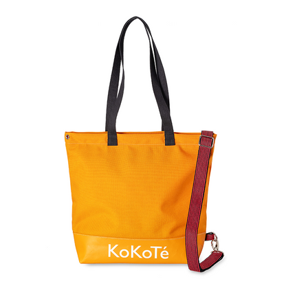 Einkaufstasche «Poschti quer» Safrangelb von KoKoTé, der Urner Taschenmanufaktur. Swiss made Taschen und Accessoires.