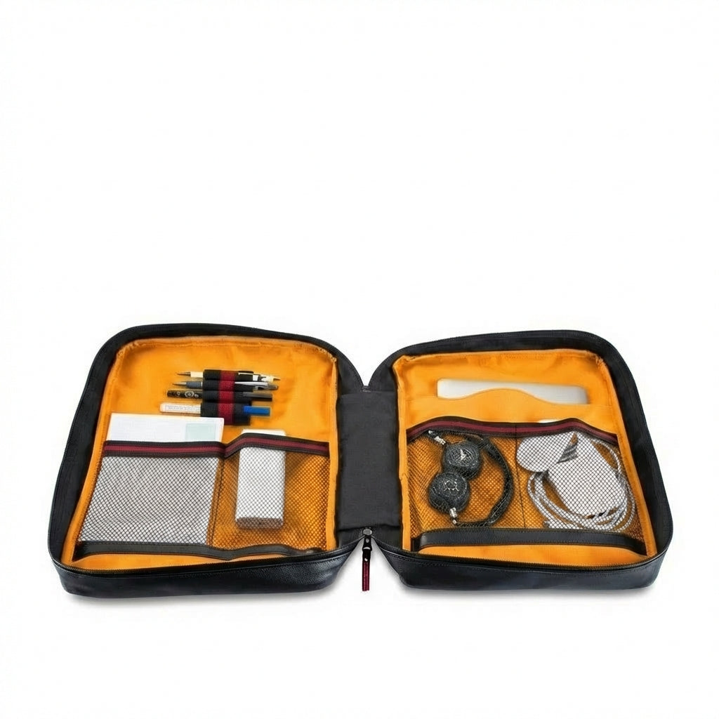 Geschäftstasche / Rucksack «Pändler» Safrangelb von KoKoTé, der Urner Taschenmanufaktur. Swiss made Taschen und Accessoires.