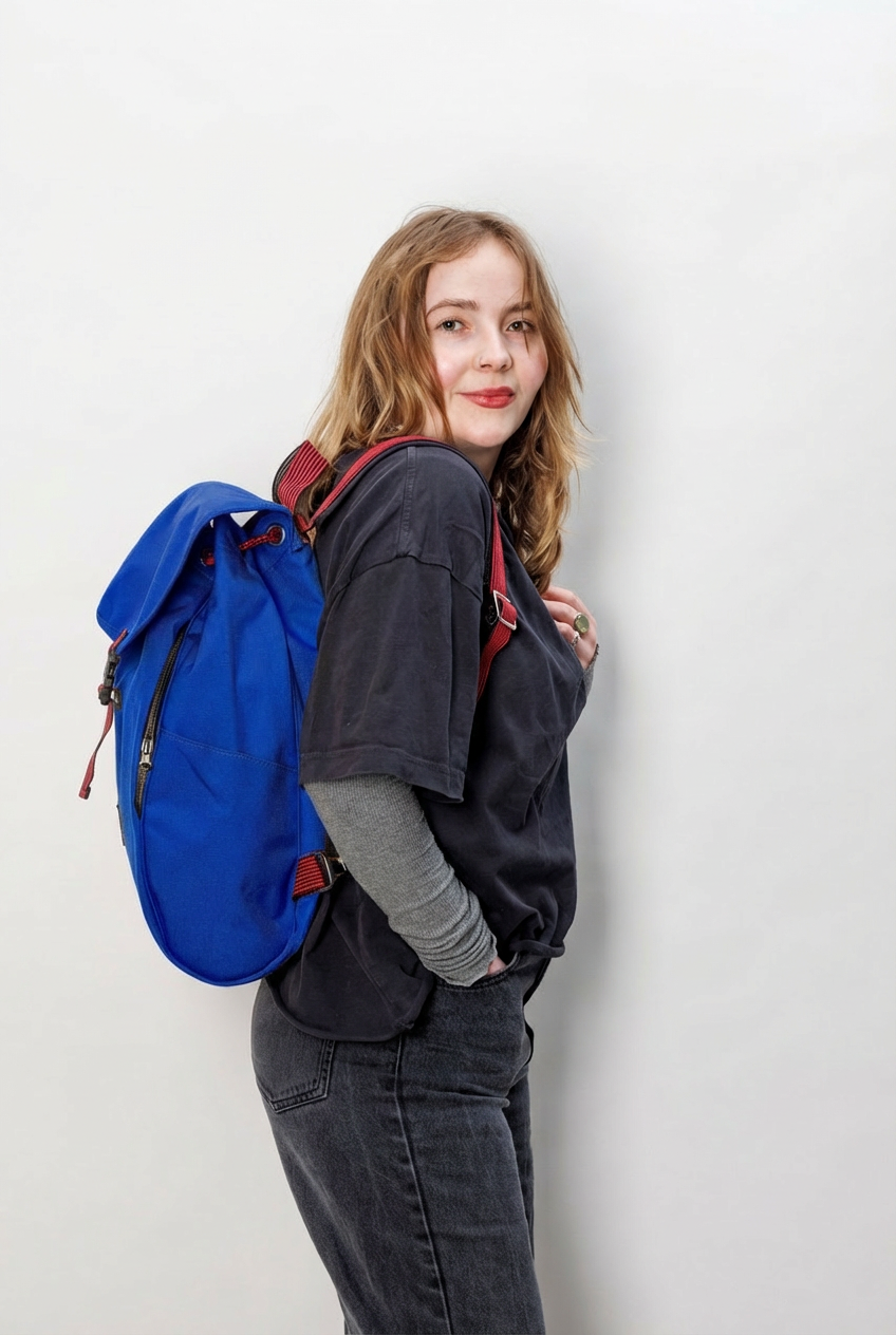 Rucksack «2Täger» Ultramarinblau von KoKoTé, der Urner Taschenmanufaktur. Swiss made Taschen und Accessoires.