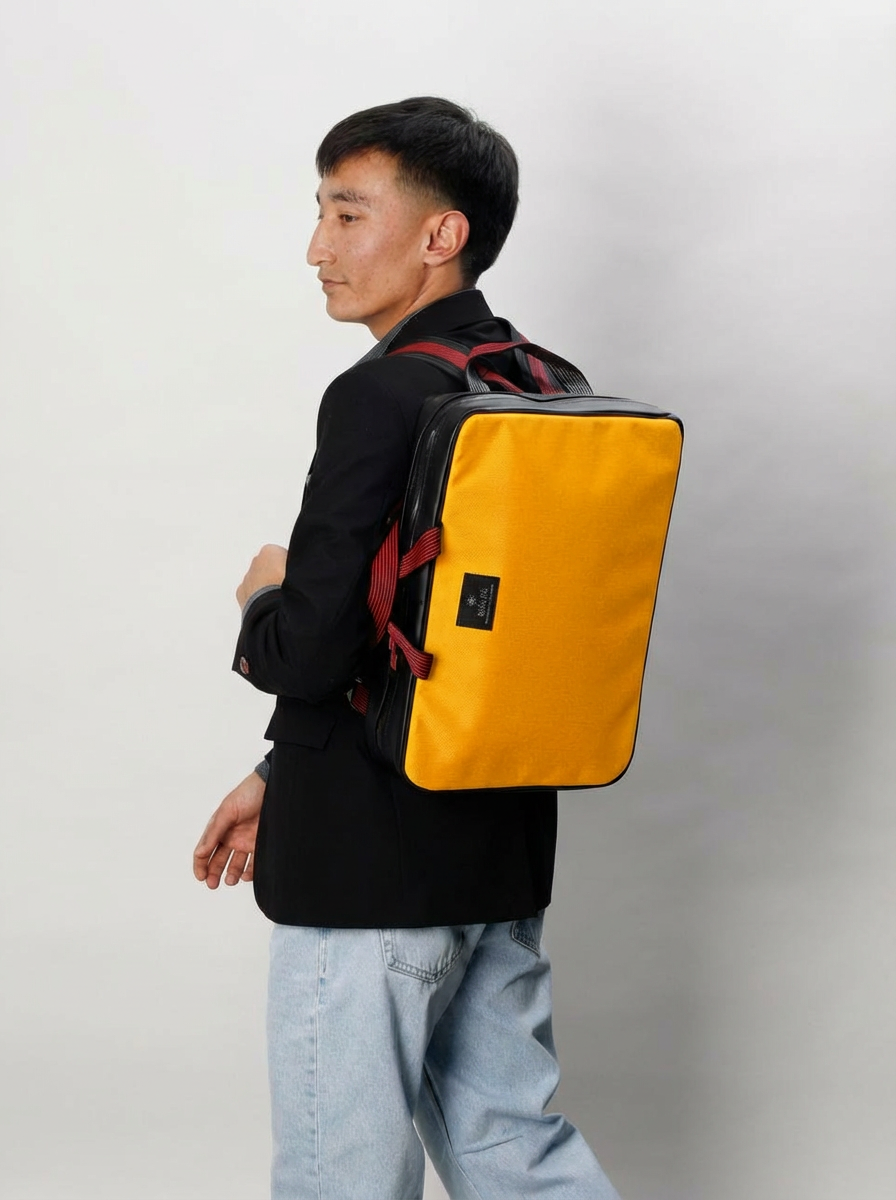 Business bag / backpack “Pädter” - yellow -orange