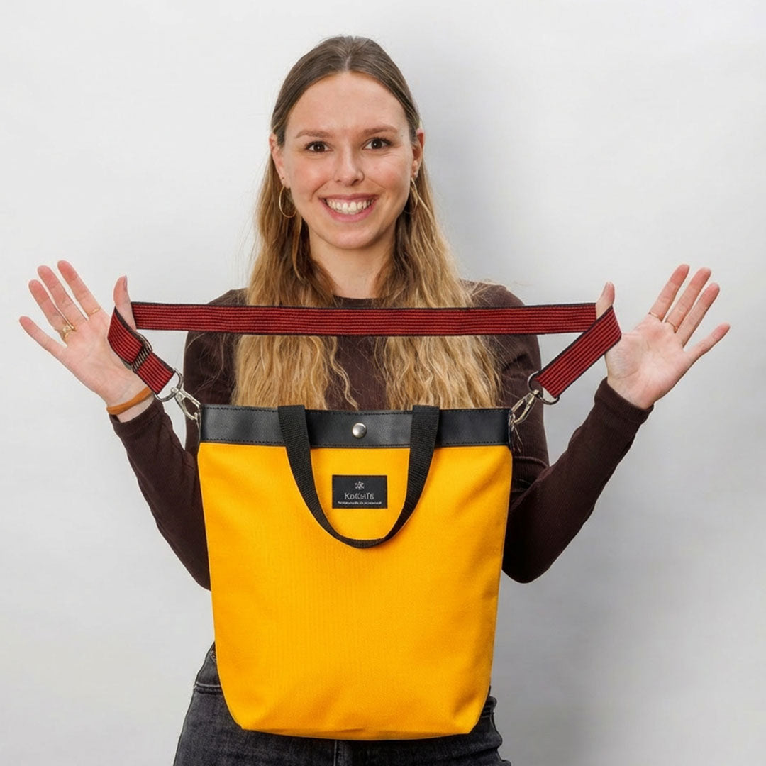 Einkaufstasche «Poschti M» - gelb-orange